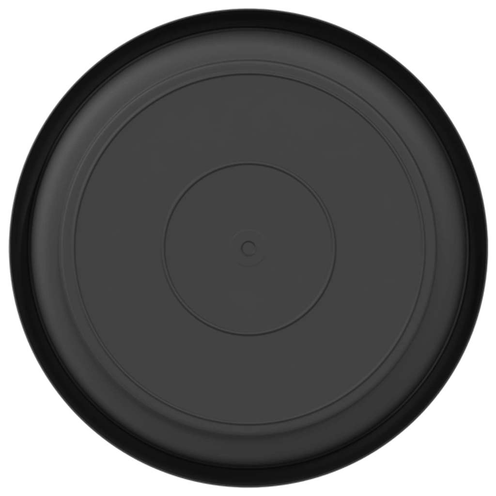 Round Flower Tray 6 pcs Black Ø 17.5 x 2 cm Plastic