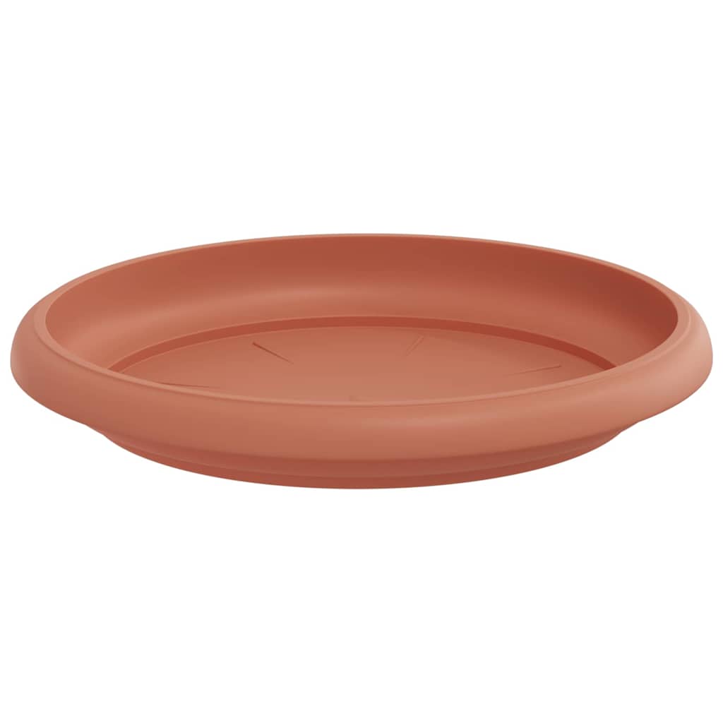 Round Flower Tray 24 pcs Brick Red Ø 14 x 2 cm Plastic