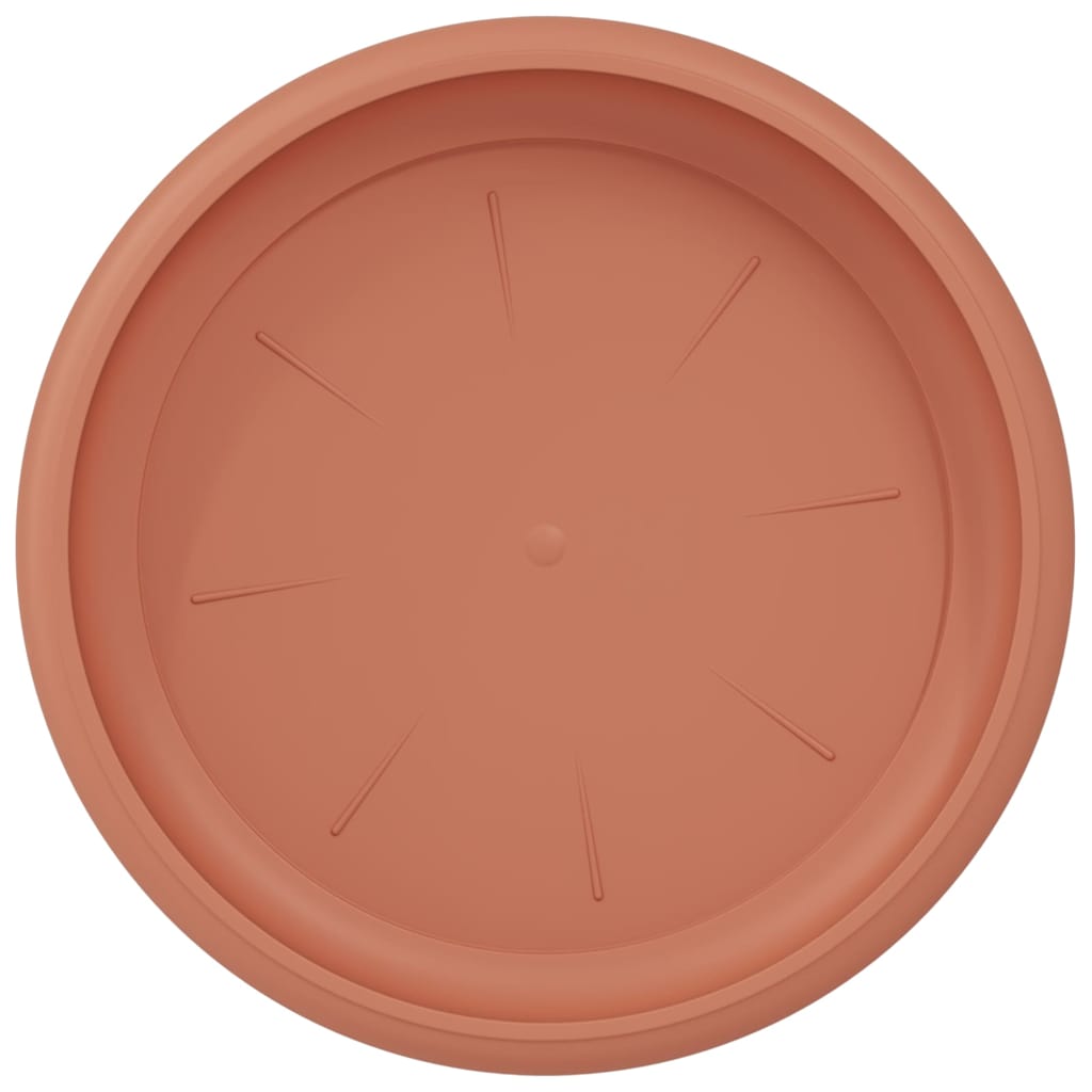 Round Flower Tray 24 pcs Brick Red Ø 14 x 2 cm Plastic