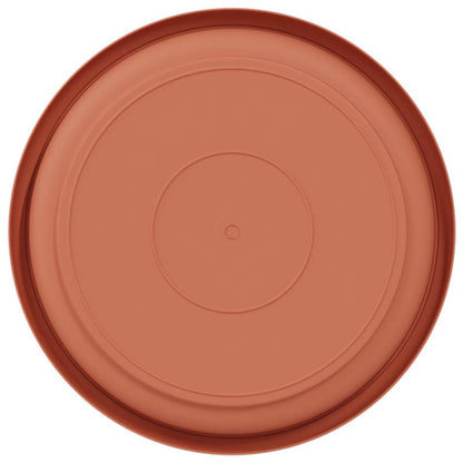 Round Flower Tray 24 pcs Brick Red Ø 17.5 x 2 cm Plastic