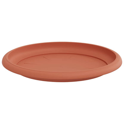 Round Flower Tray 24 pcs Brick Red Ø 19 x 2 cm Plastic