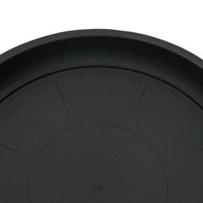 Round Flower Tray 24 pcs Black Ø 14 x 2 cm Plastic