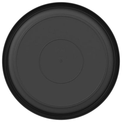 Round Flower Tray 24 pcs Black Ø 23.5 x 2.5 cm Plastic