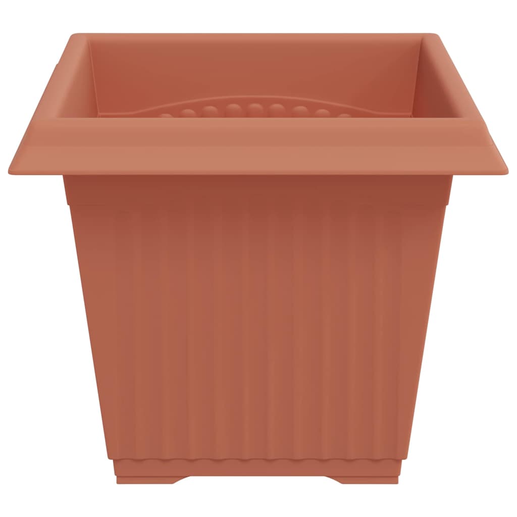 Square Flower Pot 6 pcs Brick Red 20 x 20 x 16 cm Plastic