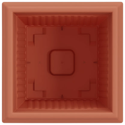 Square Flower Pot 6 pcs Brick Red 20 x 20 x 16 cm Plastic