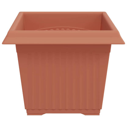 Square Flower Pot 6 pcs Brick Red 23 x 23 x 17.5 cm Plastic