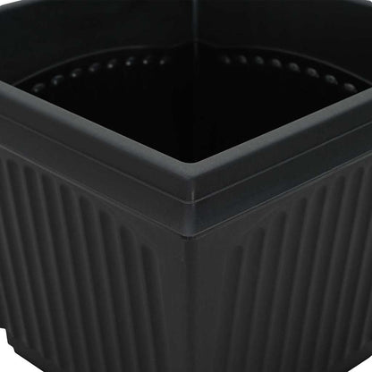 Square Flower Pot 6 pcs Black 16 x 16 x 14 cm Plastic