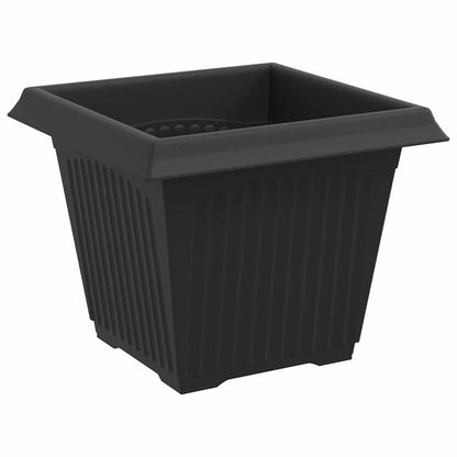 Square Flower Pot 6 pcs Black 20 x 20 x 16 cm Plastic