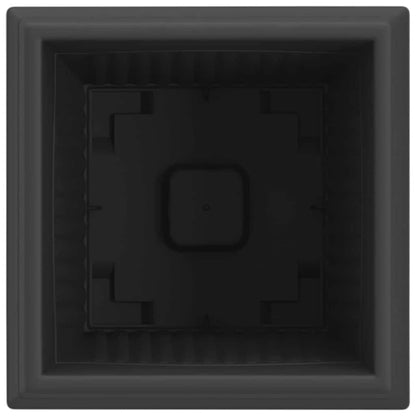 Square Flower Pot 6 pcs Black 20 x 20 x 16 cm Plastic