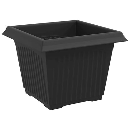 Square Flower Pot 6 pcs Black 23 x 23 x 17.5 cm Plastic