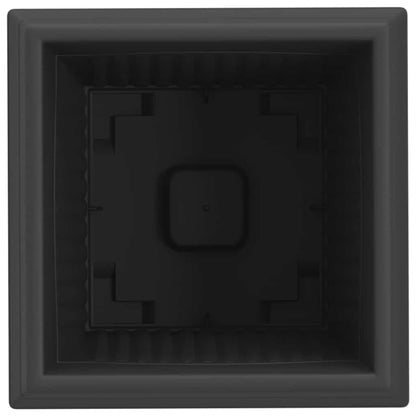 Square Flower Pot 6 pcs Black 28.5 x 28.5 x 22 cm Plastic