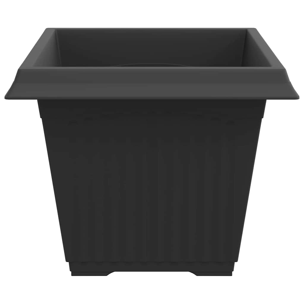 Square Flower Pot 6 pcs Black 43 x 43 x 33.5 cm Plastic