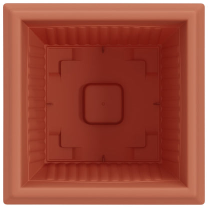 Square Flower Pot 24 pcs Brick Red 38 x 38 x 30 cm Plastic