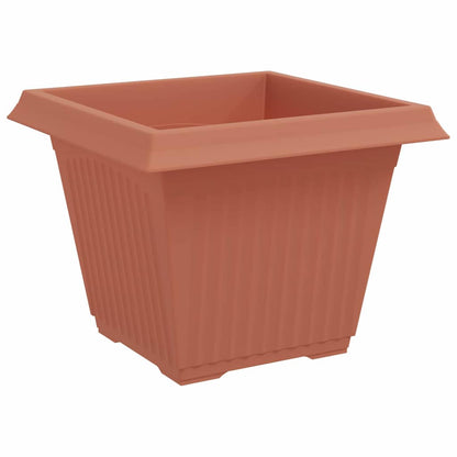 Square Flower Pot 24 pcs Brick Red 43 x 43 x 33.5 cm Plastic