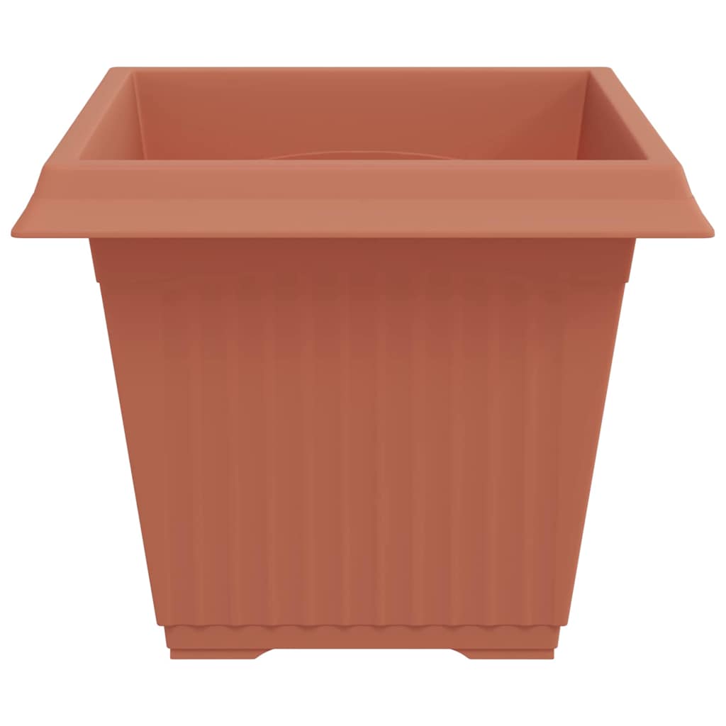 Square Flower Pot 24 pcs Brick Red 43 x 43 x 33.5 cm Plastic