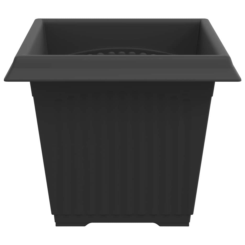 Square Flower Pot 24 pcs Black 33 x 33 x 26 cm Plastic