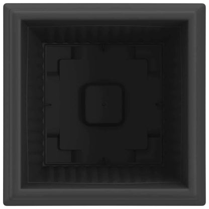Square Flower Pot 24 pcs Black 33 x 33 x 26 cm Plastic