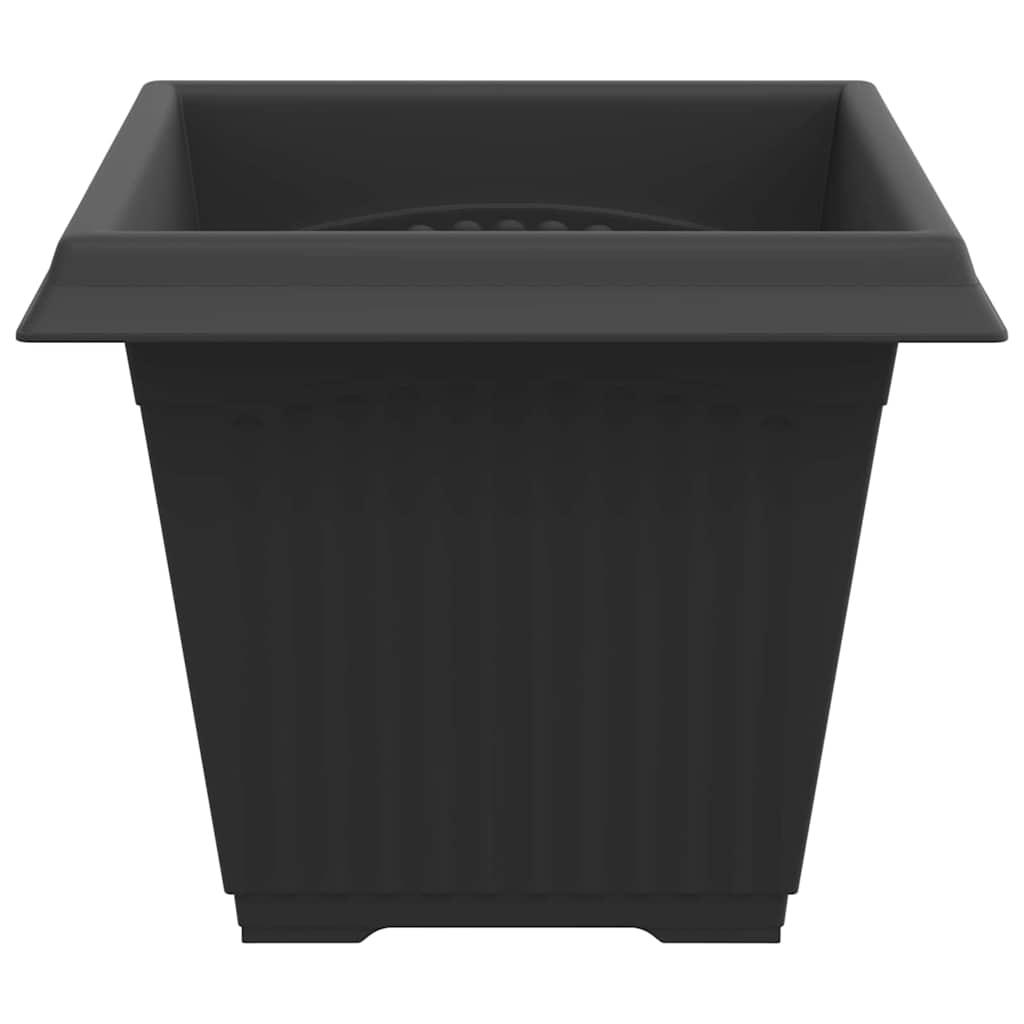 Square Flower Pot 24 pcs Black 38 x 38 x 30 cm Plastic
