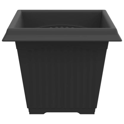 Square Flower Pot 24 pcs Black 38 x 38 x 30 cm Plastic