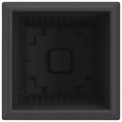 Square Flower Pot 24 pcs Black 38 x 38 x 30 cm Plastic