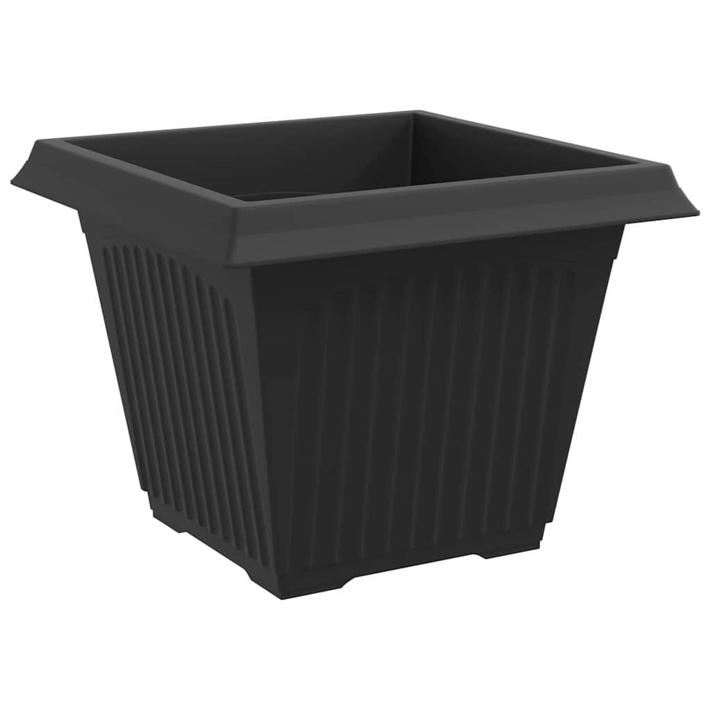Square Flower Pot 24 pcs Black 43 x 43 x 33.5 cm Plastic