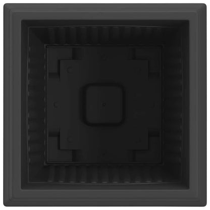 Square Flower Pot 24 pcs Black 43 x 43 x 33.5 cm Plastic