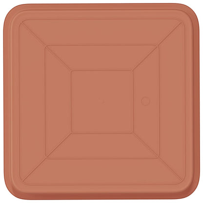 Square Flower Tray 6 pcs Brick Red 36 x 36 x 2.5 cm Plastic