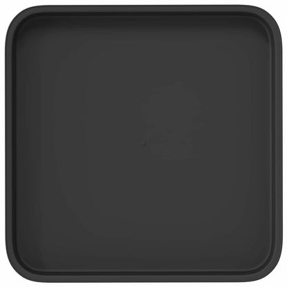 Square Flower Tray 6 pcs Black 21 x 21 x 2 cm Plastic
