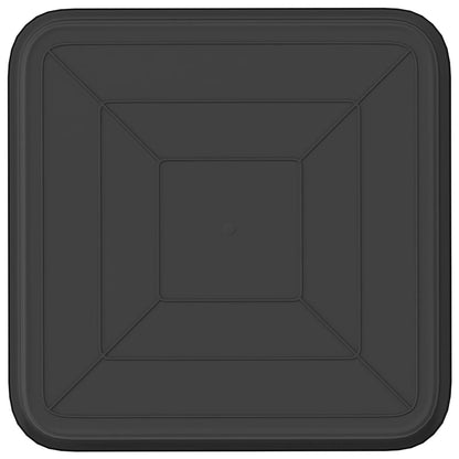 Square Flower Tray 6 pcs Black 25.5 x 25.5 x 2.5 cm Plastic