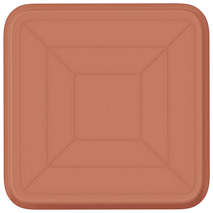 Square Flower Tray 24 pcs Brick Red 15 x 15 x 2 cm Plastic