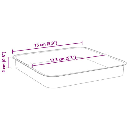 Square Flower Tray 24 pcs Brick Red 15 x 15 x 2 cm Plastic