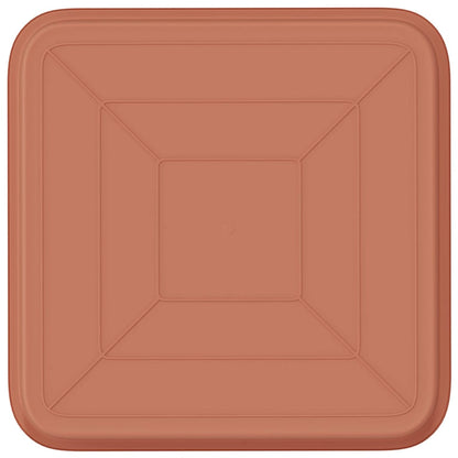 Square Flower Tray 24 pcs Brick Red 21 x 21 x 2 cm Plastic