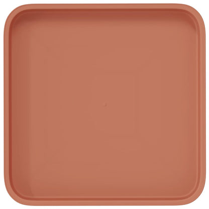 Square Flower Tray 24 pcs Brick Red 21 x 21 x 2 cm Plastic