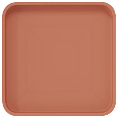 Square Flower Tray 24 pcs Brick Red 25.5 x 25.5 x 2.5 cm