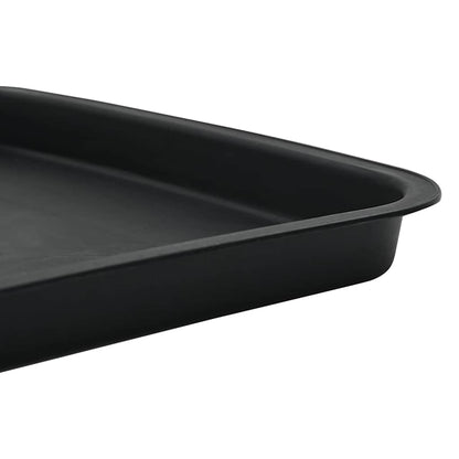 Square Flower Tray 24 pcs Black 18 x 18 x 2 cm Plastic