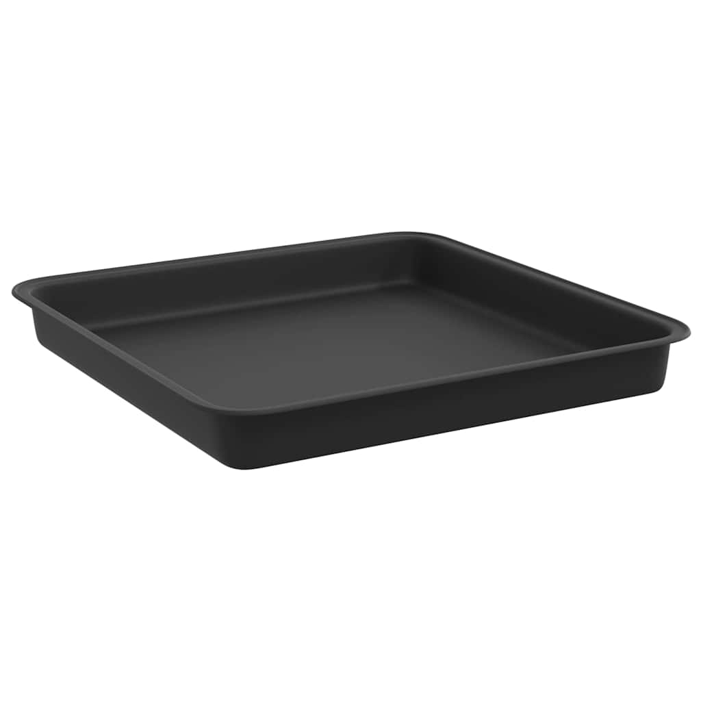 Square Flower Tray 24 pcs Black 18 x 18 x 2 cm Plastic