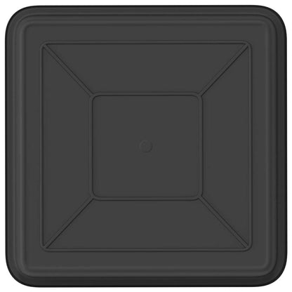 Square Flower Tray 24 pcs Black 18 x 18 x 2 cm Plastic
