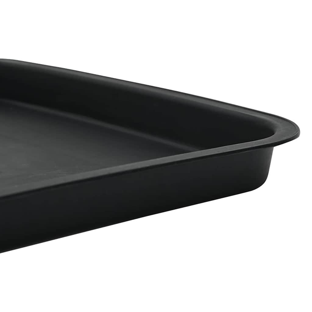 Square Flower Tray 24 pcs Black 36 x 36 x 2.5 cm Plastic