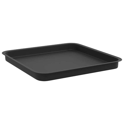 Square Flower Tray 24 pcs Black 36 x 36 x 2.5 cm Plastic