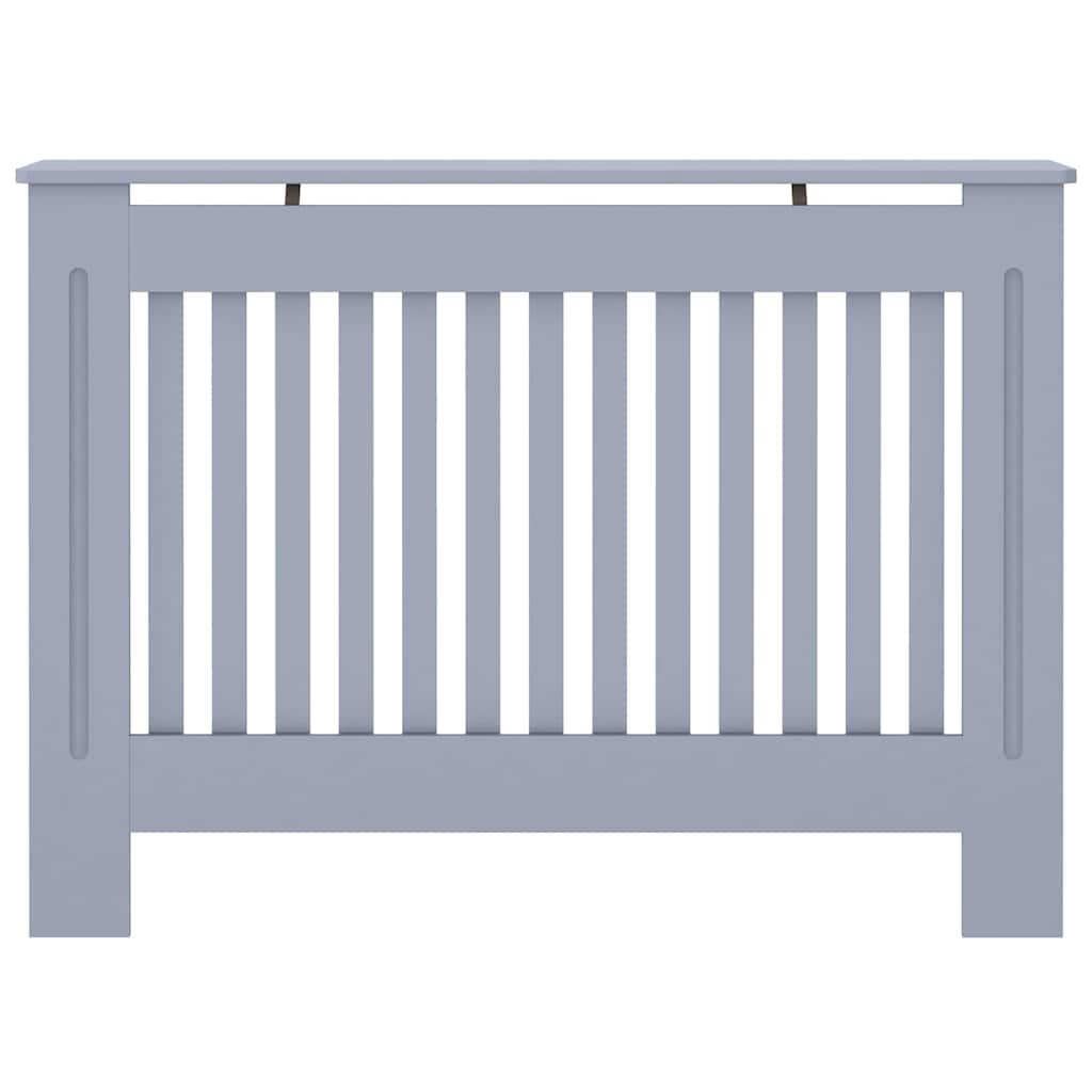 Radiator Cover 2 pcs Grey 112 x 19 x 81.5cm Engineered Wood