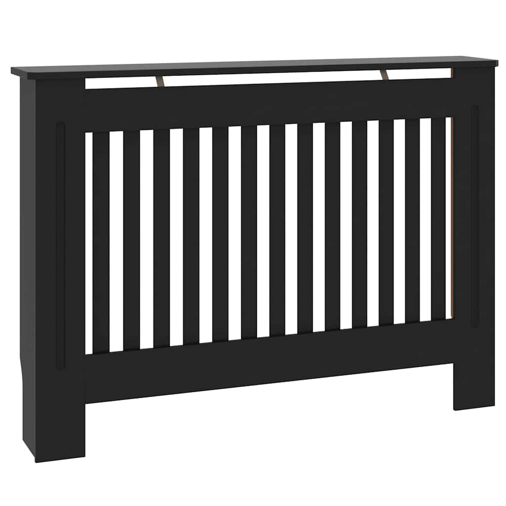 Radiator Cover 2 pcs Black 112 x 19 x 81.5 cm Engineered Wood