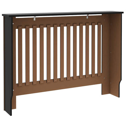 Radiator Cover 2 pcs Black 112 x 19 x 81.5 cm Engineered Wood