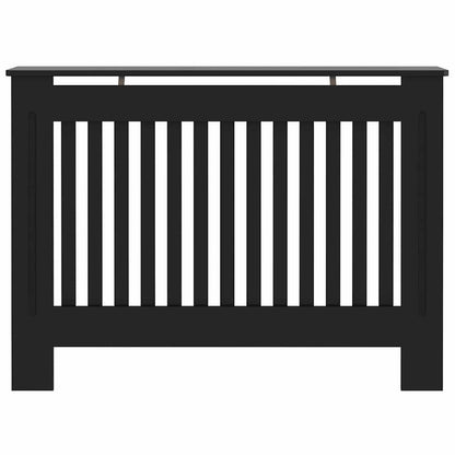 Radiator Cover 2 pcs Black 112 x 19 x 81.5 cm Engineered Wood