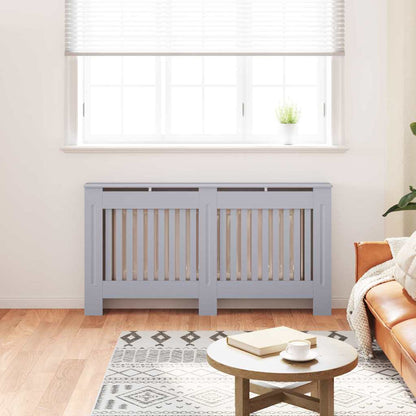 Radiator Cover 2 pcs Grey 152 x 19 x 81.5cm Engineered Wood