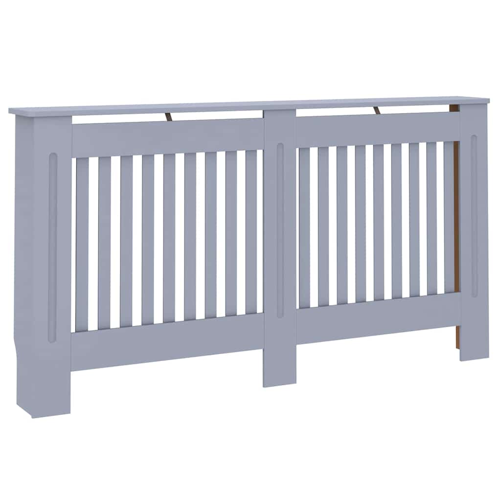 Radiator Cover 2 pcs Grey 152 x 19 x 81.5cm Engineered Wood