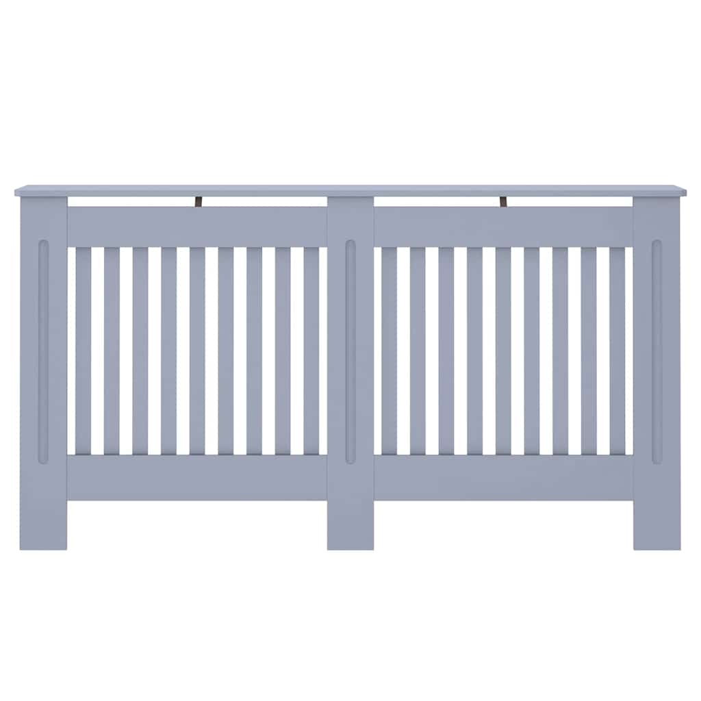 Radiator Cover 2 pcs Grey 152 x 19 x 81.5cm Engineered Wood