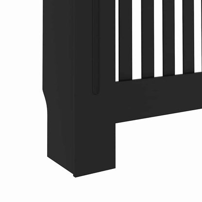 Radiator Cover 2 pcs Black 152 x 19 x 81.5 cm Engineered Wood
