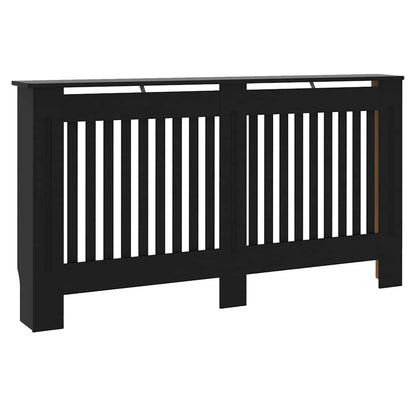 Radiator Cover 2 pcs Black 152 x 19 x 81.5 cm Engineered Wood