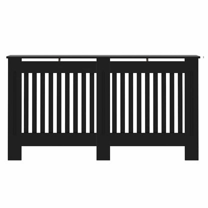 Radiator Cover 2 pcs Black 152 x 19 x 81.5 cm Engineered Wood