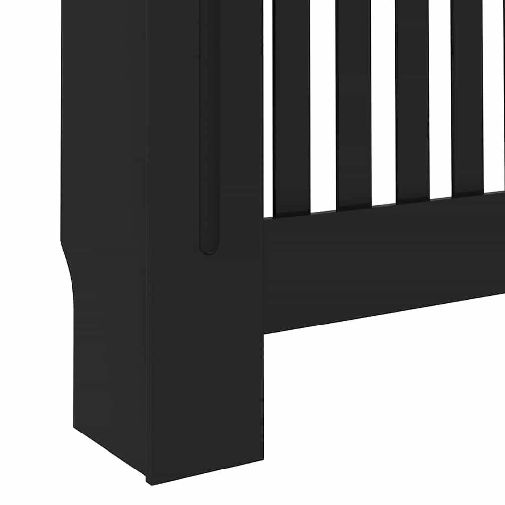 Radiator Cover 2 pcs Black 172 x 19 x 81.5 cm Engineered Wood